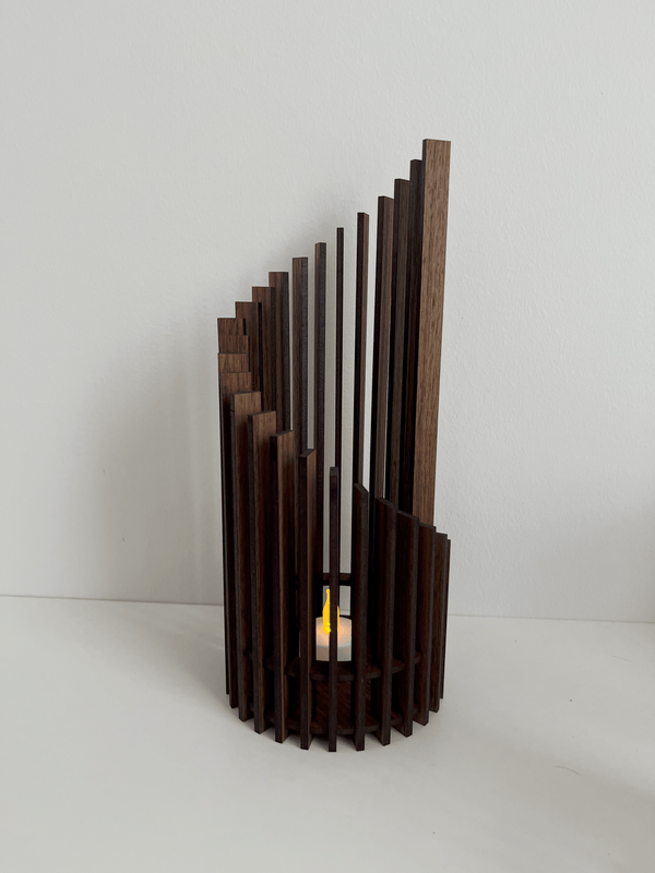 Lanterne i valnød - Cylinder